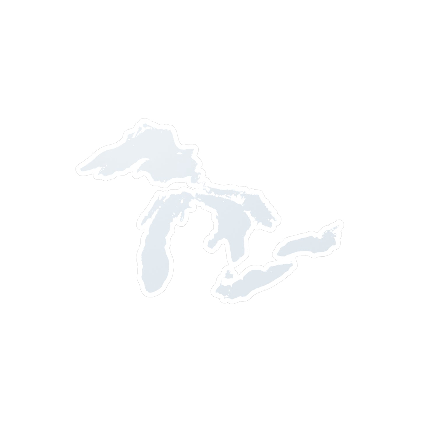 Great Lakes Kiss-Cut Windshield Decal | Gossy White