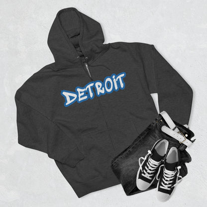 'Detroit' Hoodie (Azure Tag Font) | Unisex Full Zip