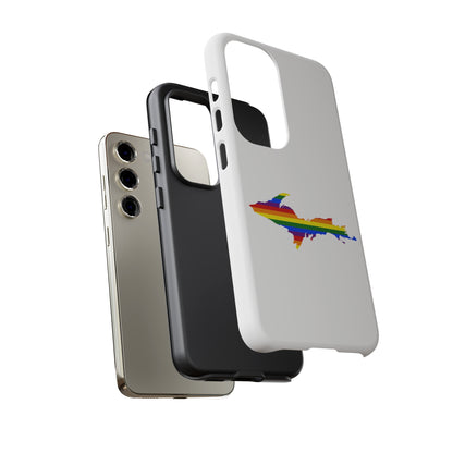 Michigan Upper Peninsula Tough Phone Case (w/ UP Pride Flag Outline) | Samsung & Pixel Android