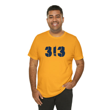 Detroit '313' T-Shirt (Spray Stencil Font) | Unisex Standard Fit