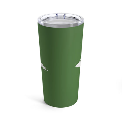 Michigan Upper Peninsula Tumbler (w/ UP Outline) | Pine Green - 20oz