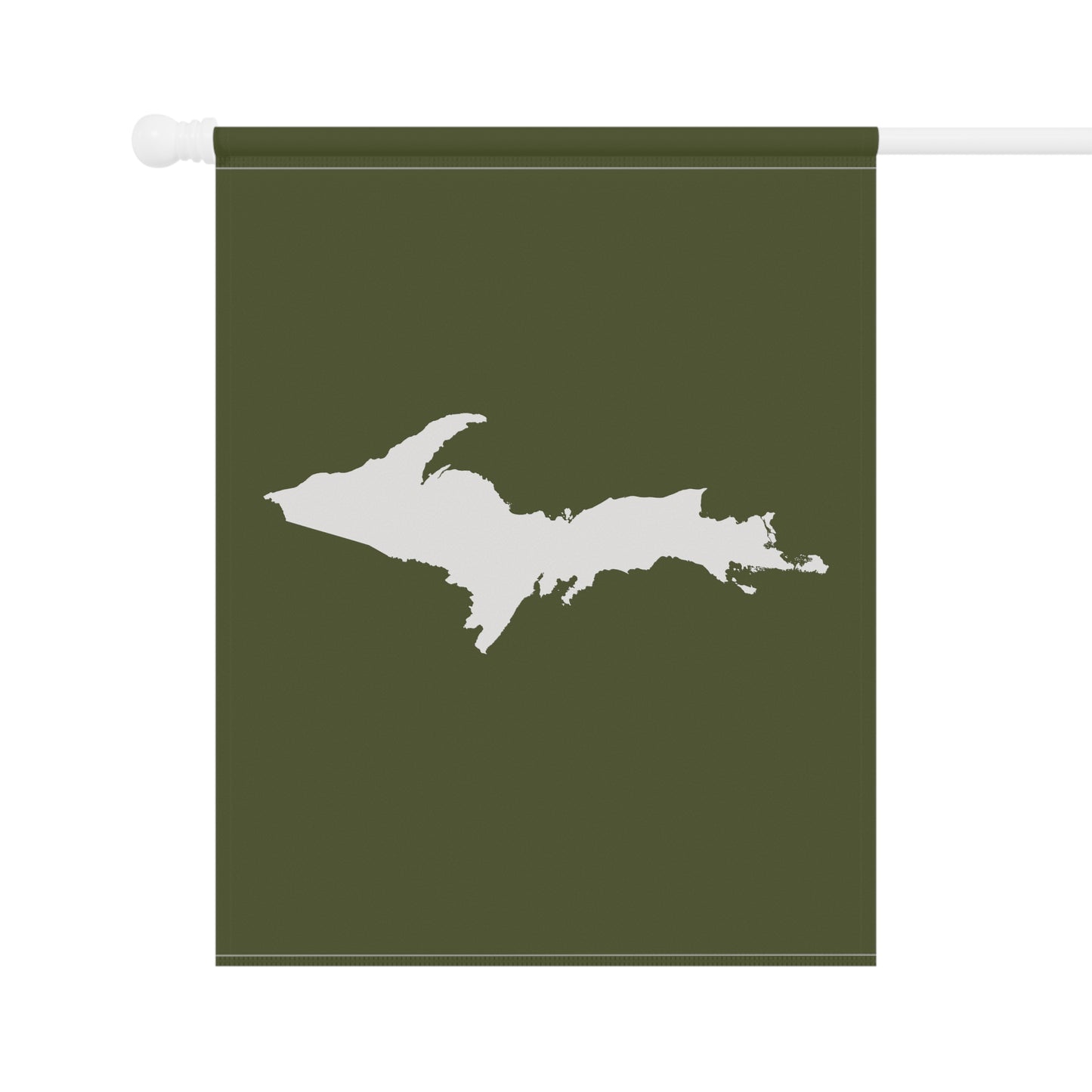 Michigan Upper Peninsula Home & Garden Flag (w/ UP Outline) | Army Green