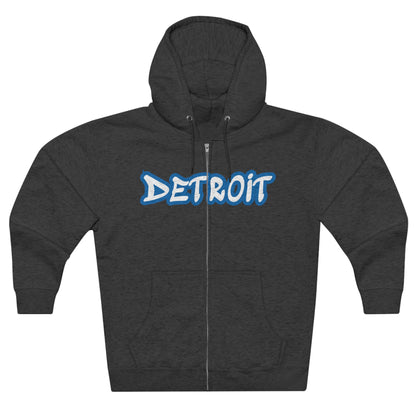 'Detroit' Hoodie (Azure Tag Font) | Unisex Full Zip