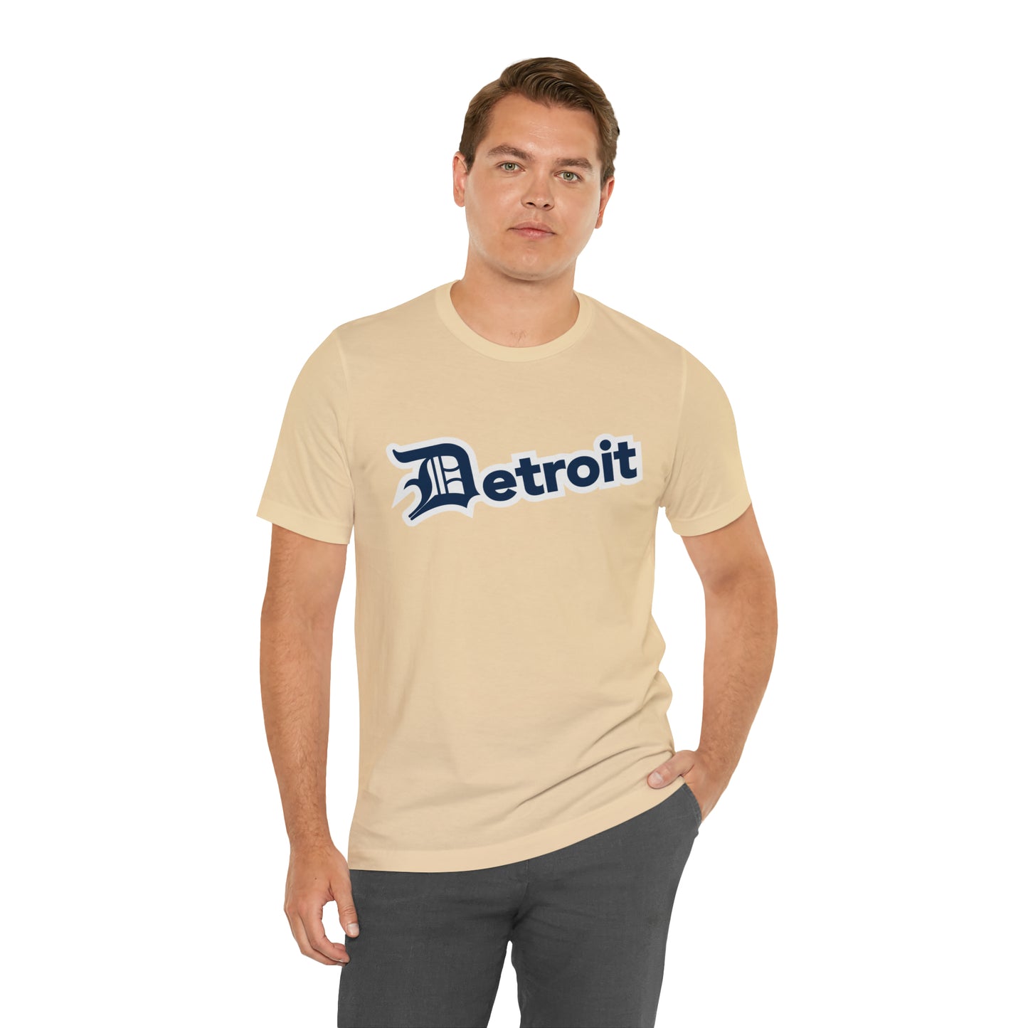 'Detroit' T-Shirt (Navy w/ Old English 'D') | Unisex Standard