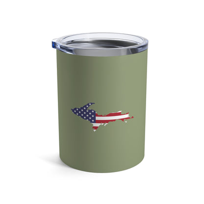 Michigan Upper Peninsula Tumbler (w/ UP USA Flag) | Beachgrass Green - 10oz