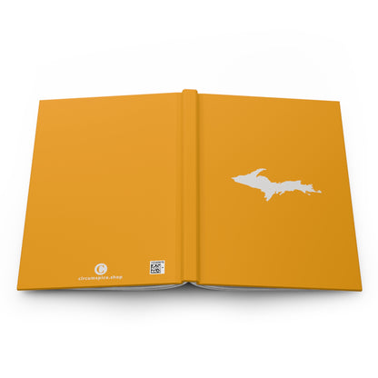 Michigan Upper Peninsula Hardcover Journal (Birch Leaf Orange w/ UP Outline) | Ruled - 150pgs