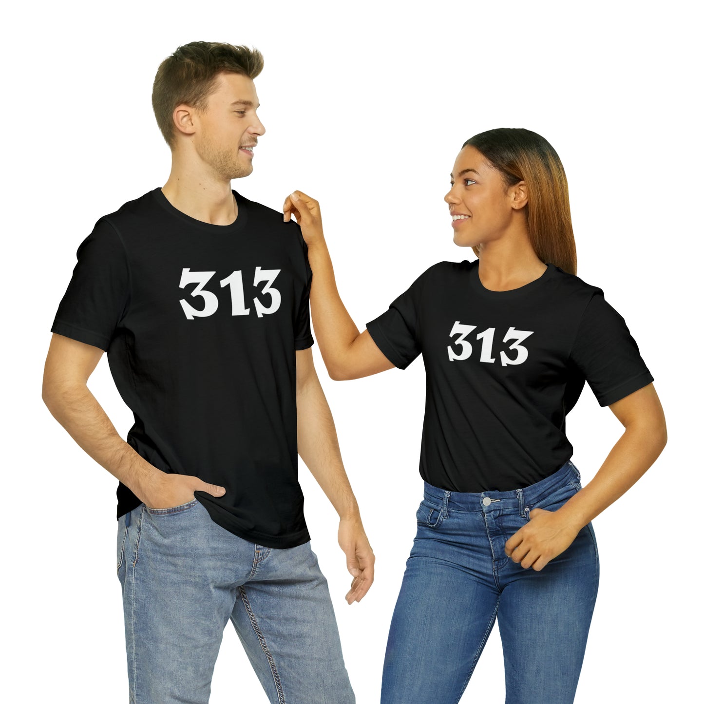 Detroit '313' T-Shirt (Angry Serif Font) | Unisex Standard Fit