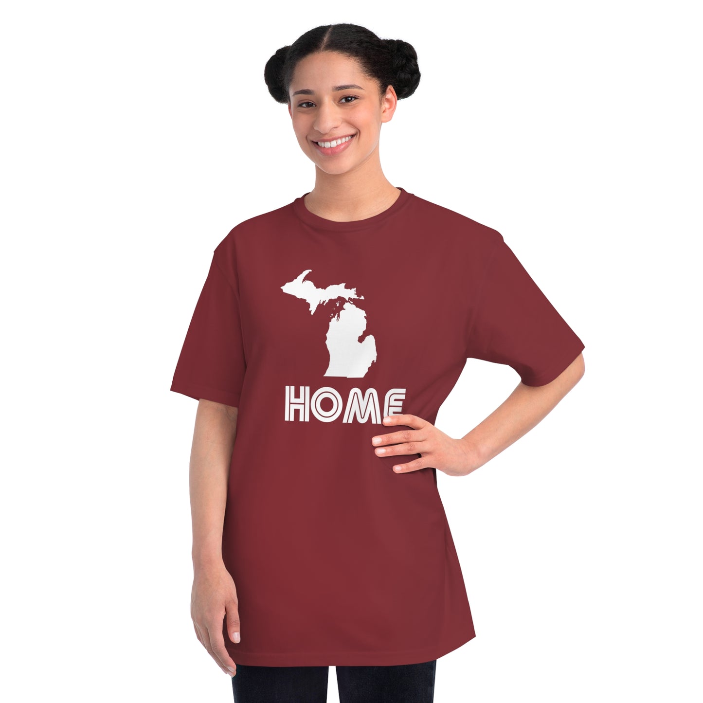 'Home' T-Shirt (1970s Audiophile Font) | Unisex Organic