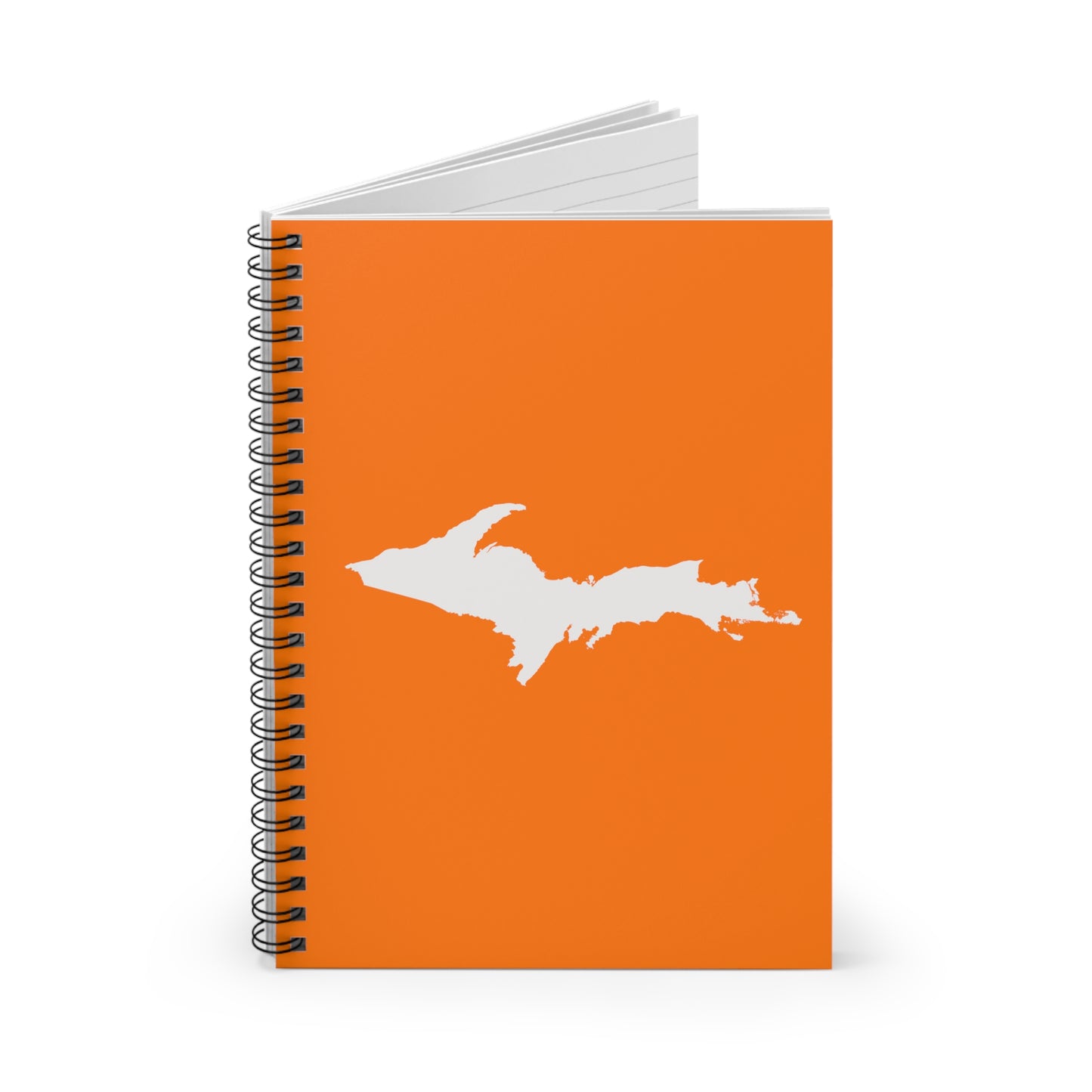 Michigan Upper Peninsula Spiral Notebook (w/ UP Outline) | Safety Orange