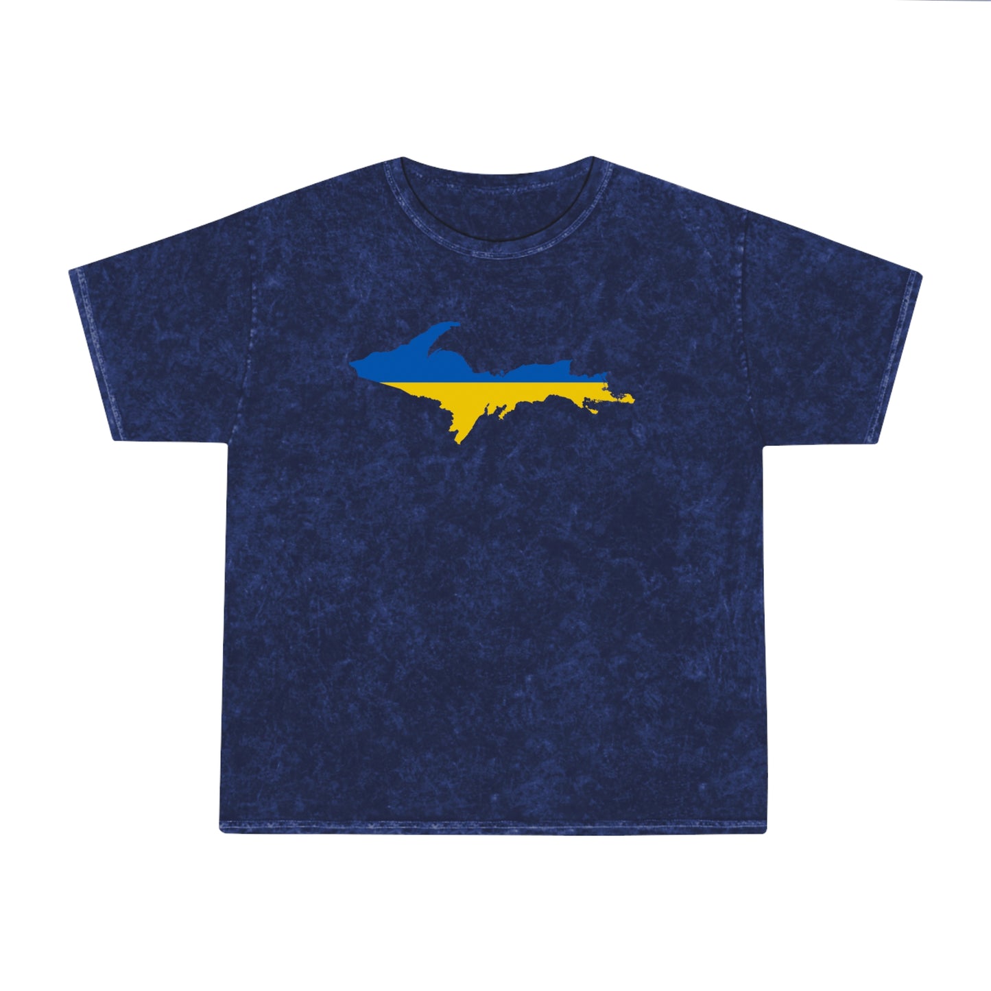 Michigan Upper Peninsula T-Shirt (w/ UP Ukraine Flag) | Unisex Mineral Wash