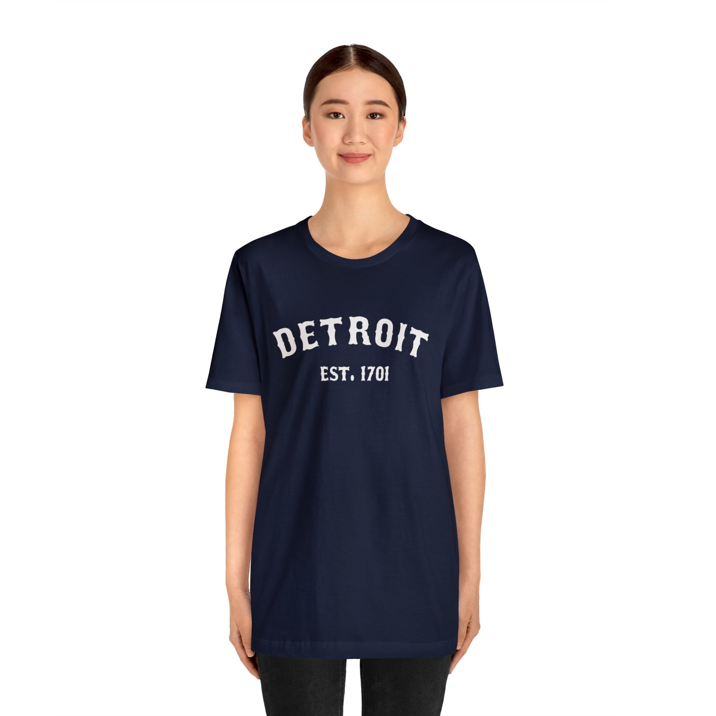 'Detroit EST. 1701' T-Shirt (Ballpark Font) | Unisex Standard