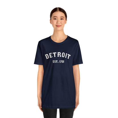 'Detroit EST. 1701' T-Shirt (Ballpark Font) | Unisex Standard