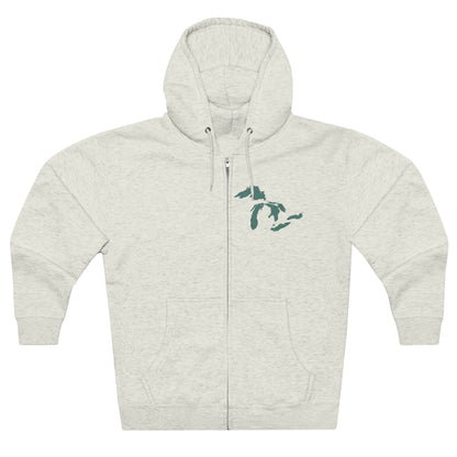 Great Lakes Hoodie (Copper Green, Mini) | Unisex Full Zip