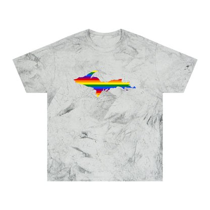 Michigan Upper Peninsula T-Shirt (w/ UP Pride Flag Outline) | Unisex Color Blast