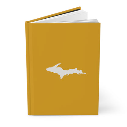 Michigan Upper Peninsula Hardcover Journal (Gold w/ UP Outline) | Ruled - 150pgs