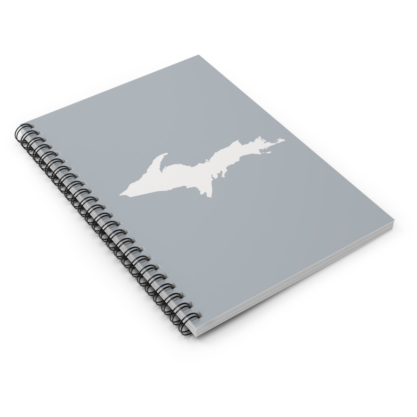 Michigan Upper Peninsula Spiral Notebook (w/ UP Outline) | Silver