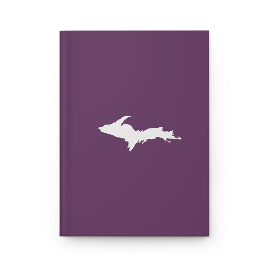 Michigan Upper Peninsula Hardcover Journal (Plum w/ UP Outline) | Ruled - 150pgs