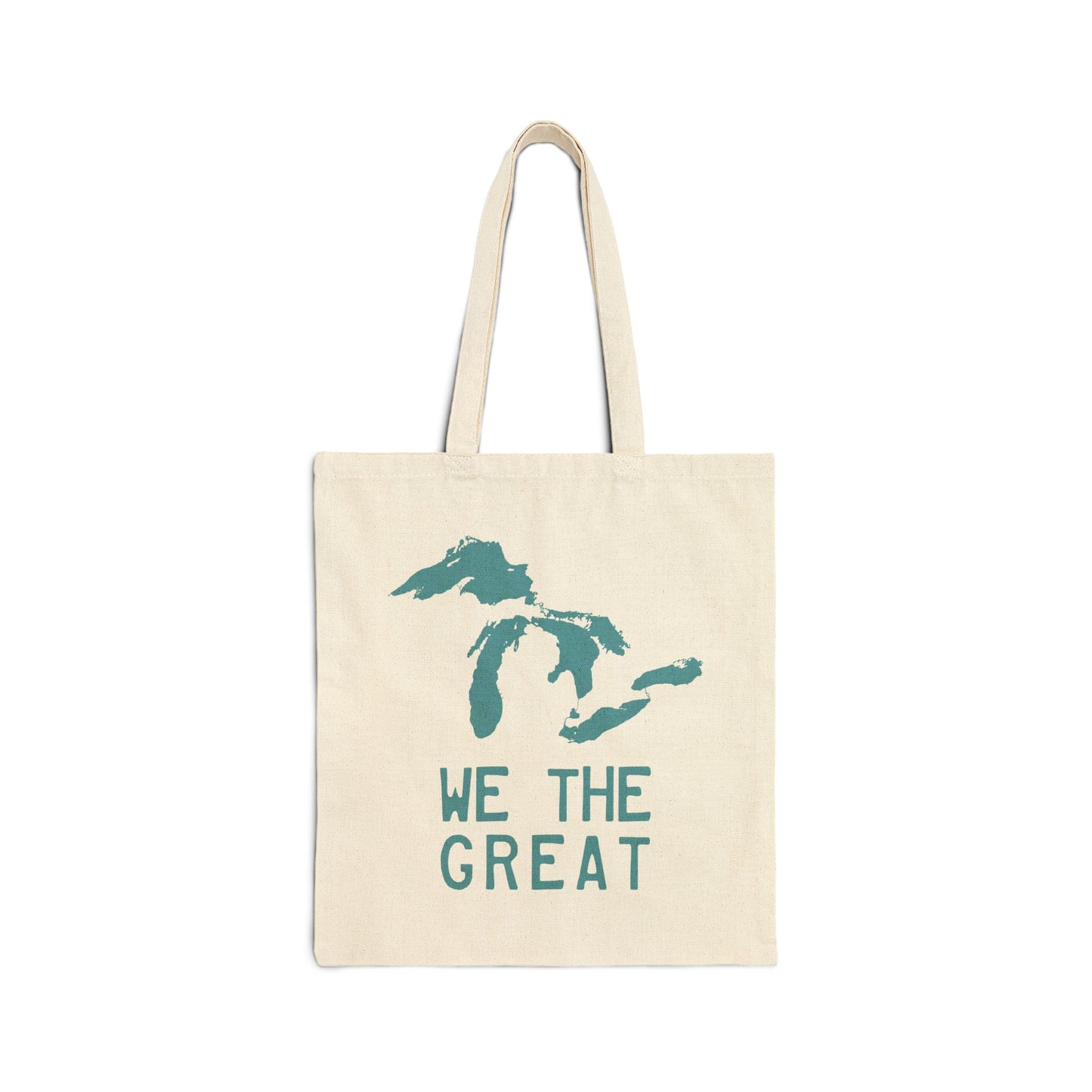 Great Lakes 'We The Great' Light Tote Bag | Huron Blue