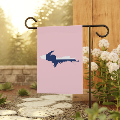 Michigan Upper Peninsula Home & Garden Flag (w/ UP Finland Flag) | Pale Pink