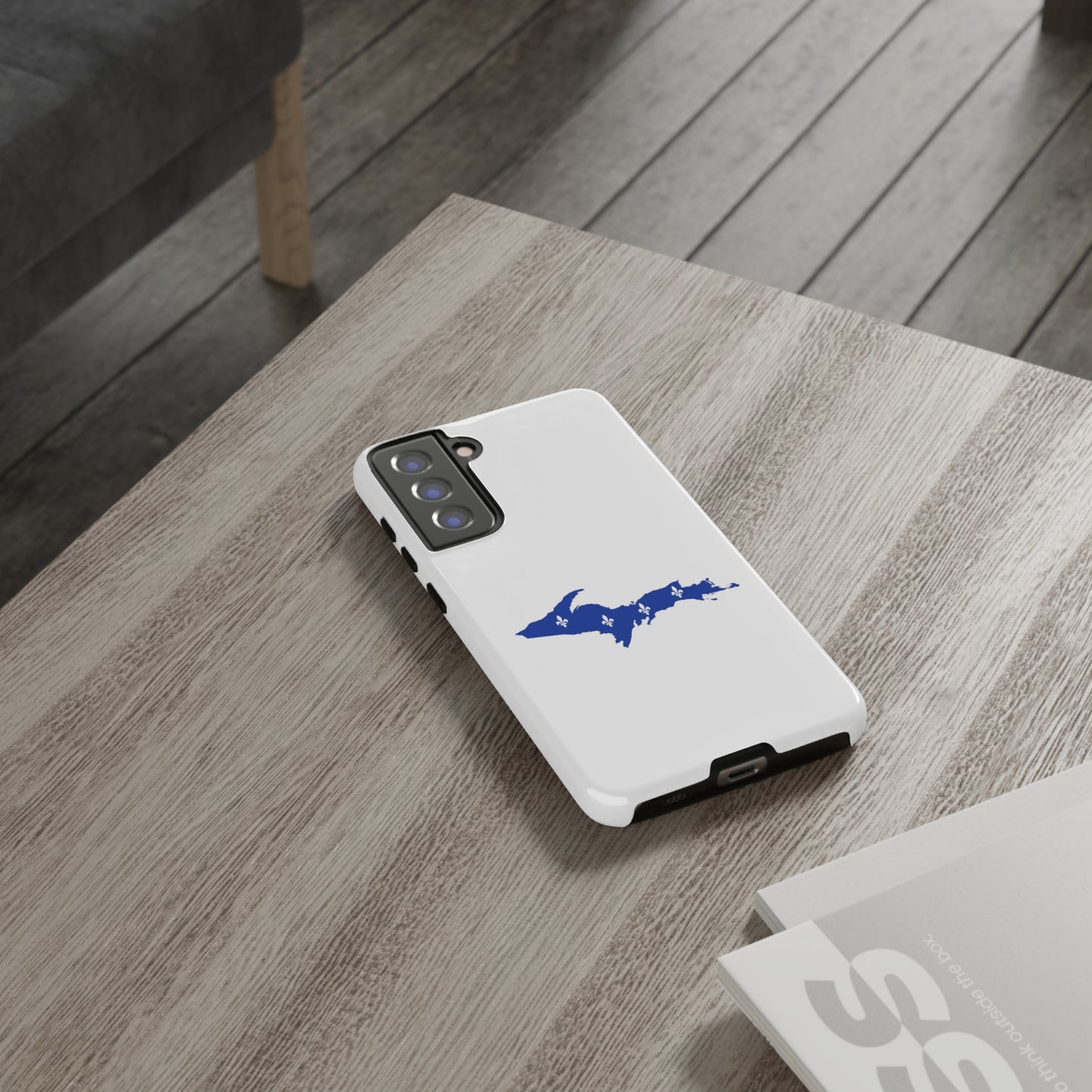 Michigan Upper Peninsula Tough Phone Case (w/ UP Quebec Flag Outline) | Samsung & Pixel Android