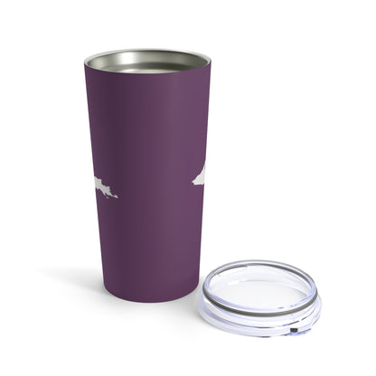 Michigan Upper Peninsula Tumbler (w/ UP Outline) | Plum - 20oz