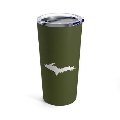 Michigan Upper Peninsula Tumbler (w/ UP Outline) | Army Green - 20oz