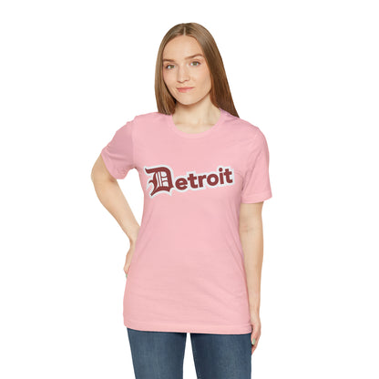 'Detroit' T-Shirt (Ore Dock Red w/ Old English 'D') | Unisex Standard