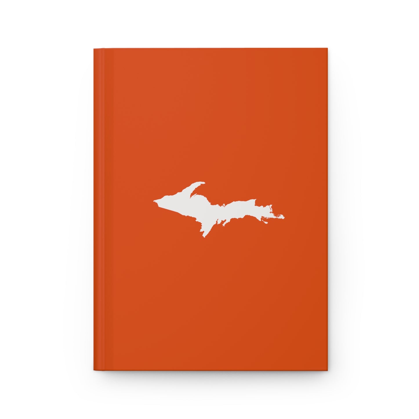 Michigan Upper Peninsula Hardcover Journal (Maple Leaf Orange w/ UP Outline) | Ruled - 150pgs