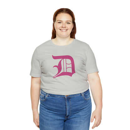 Detroit 'Old English D' T-Shirt (Apple Blossom Pink) | Unisex Standard