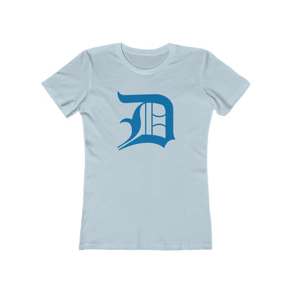 Detroit 'Old English D' T-Shirt (Azure) | Women's Boyfriend Cut