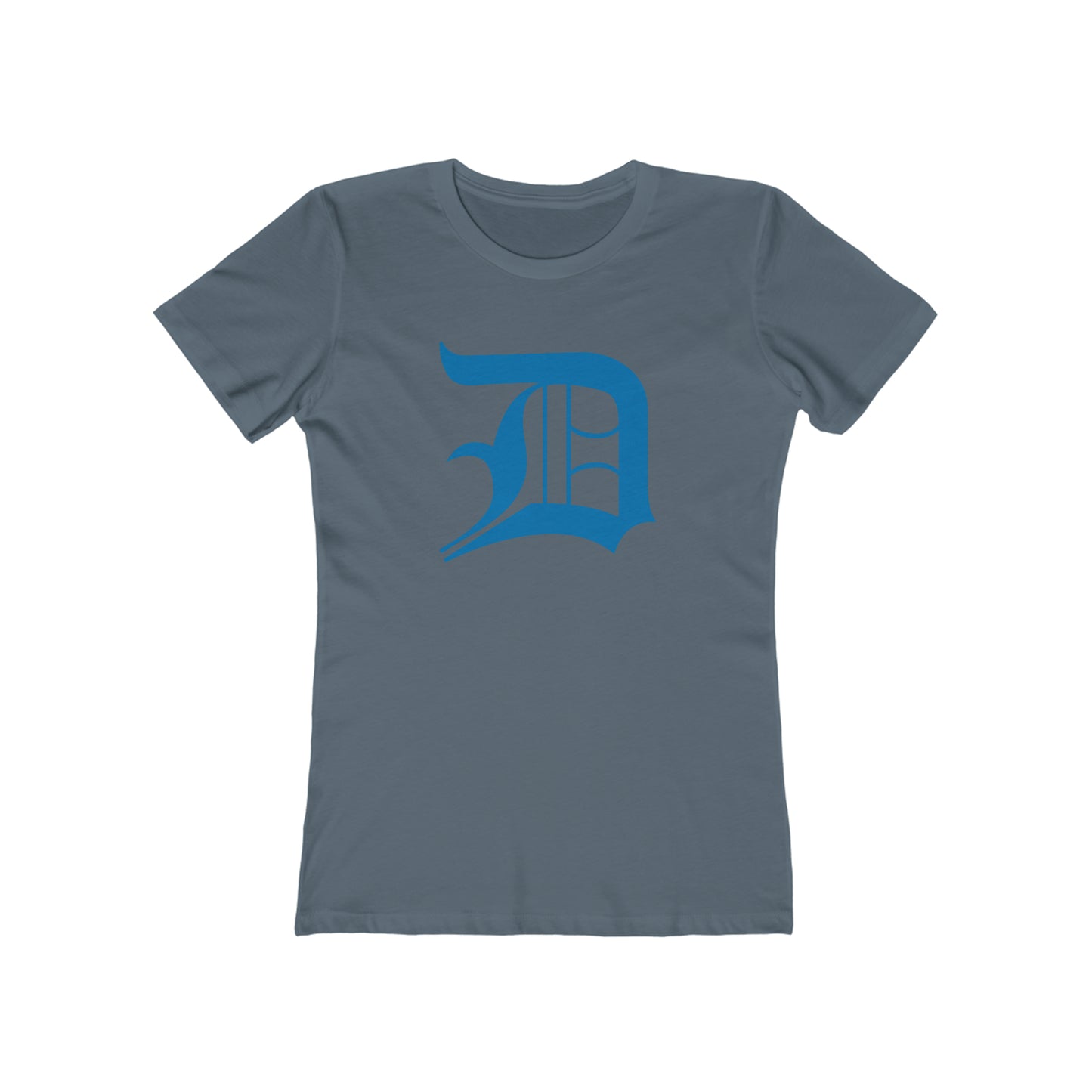 Detroit 'Old English D' T-Shirt (Azure) | Women's Boyfriend Cut