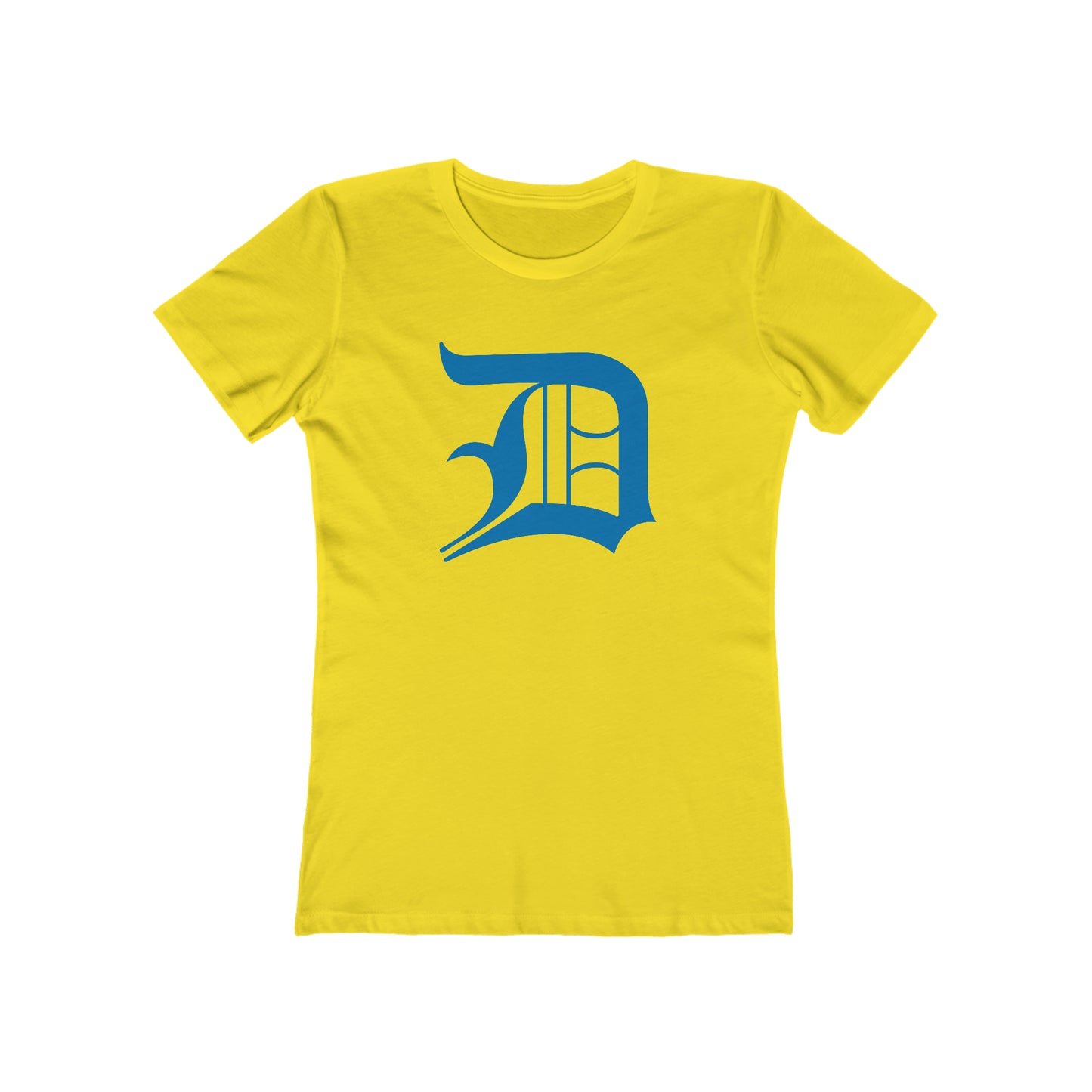 Detroit 'Old English D' T-Shirt (Azure) | Women's Boyfriend Cut