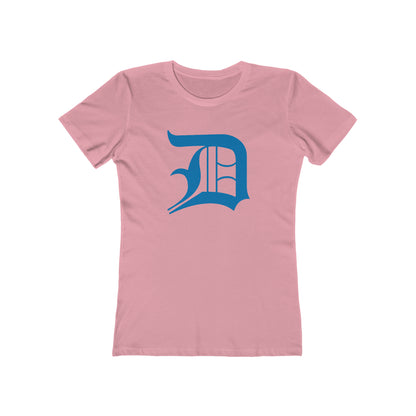 Detroit 'Old English D' T-Shirt (Azure) | Women's Boyfriend Cut