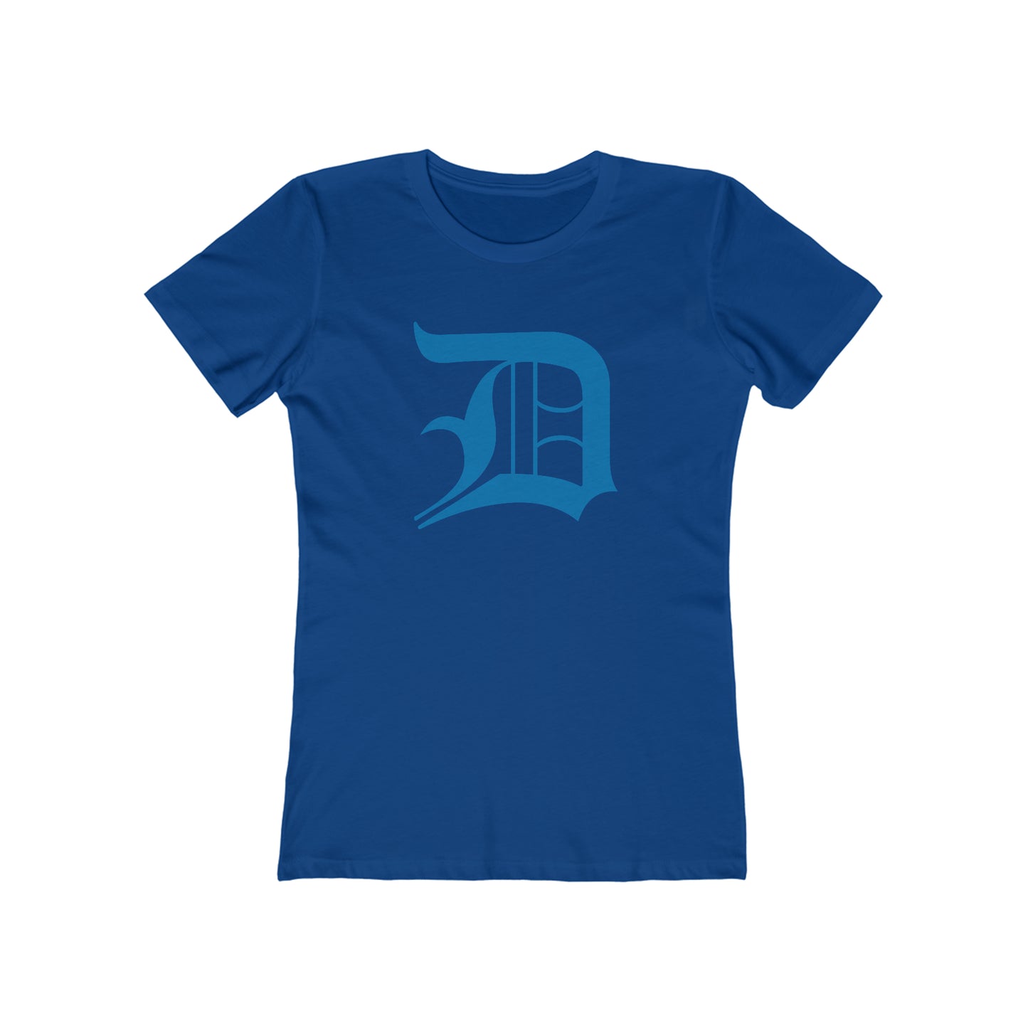 Detroit 'Old English D' T-Shirt (Azure) | Women's Boyfriend Cut