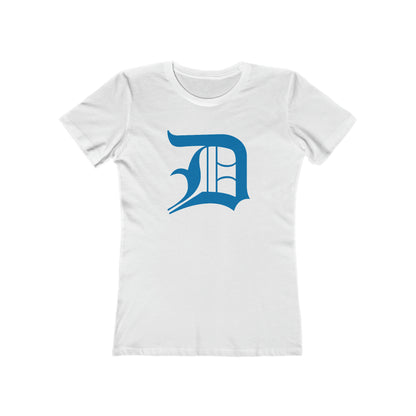 Detroit 'Old English D' T-Shirt (Azure) | Women's Boyfriend Cut