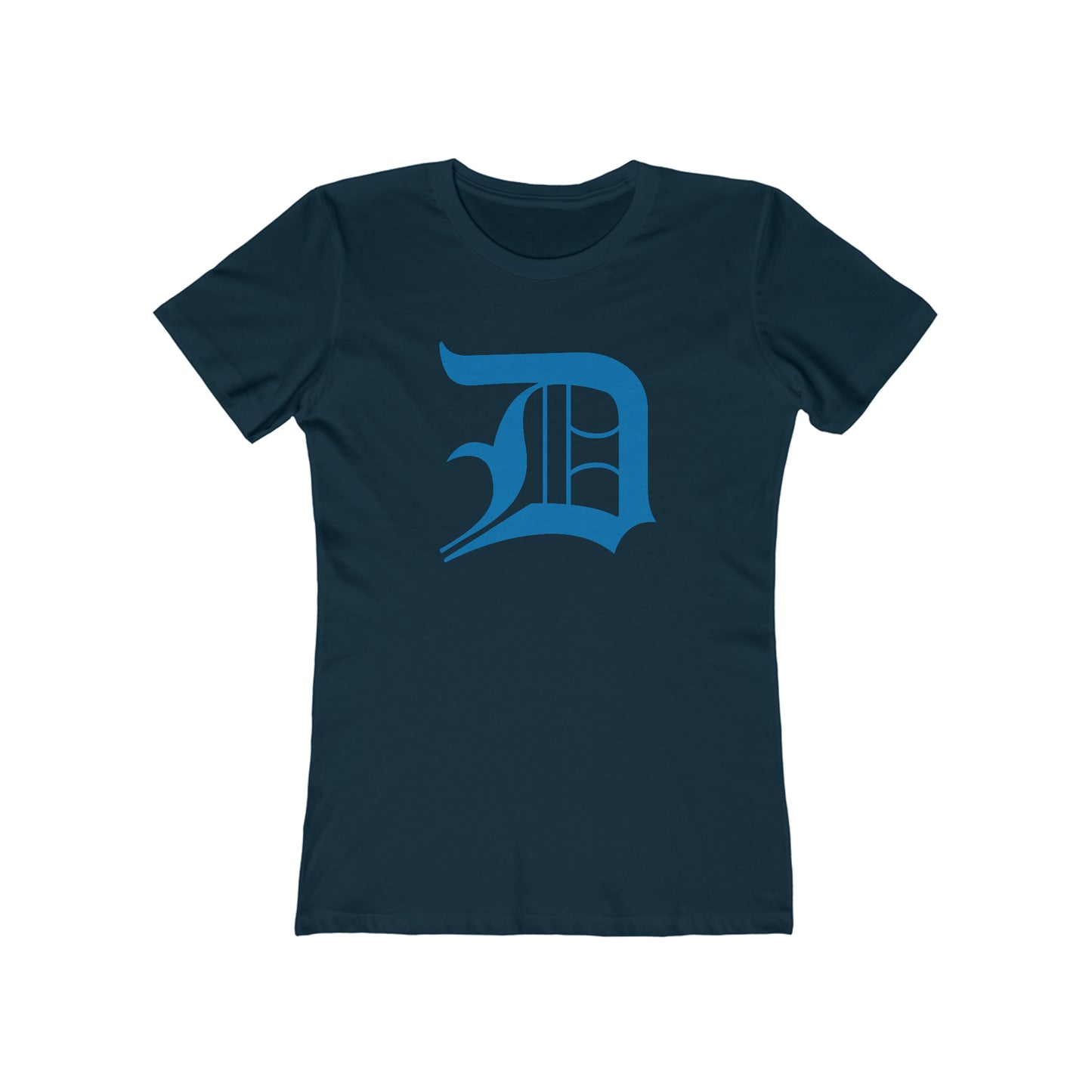 Detroit 'Old English D' T-Shirt (Azure) | Women's Boyfriend Cut