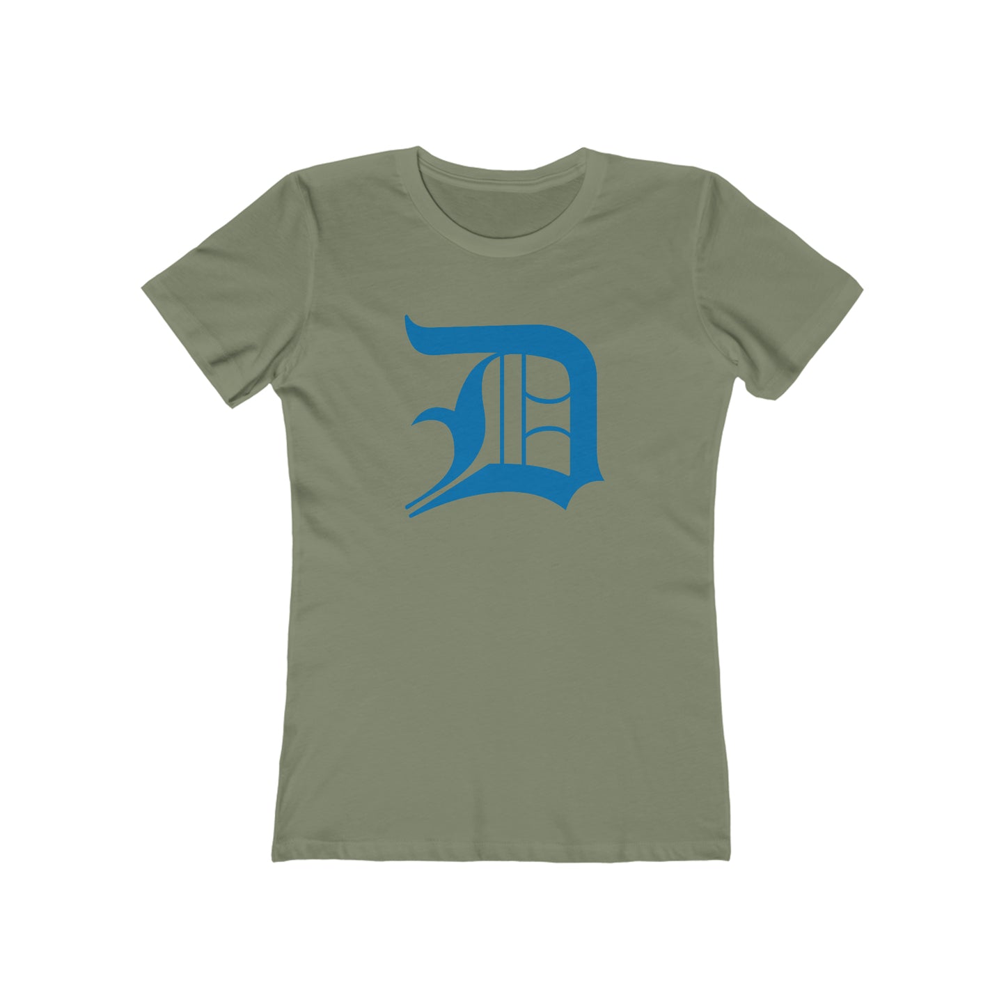 Detroit 'Old English D' T-Shirt (Azure) | Women's Boyfriend Cut