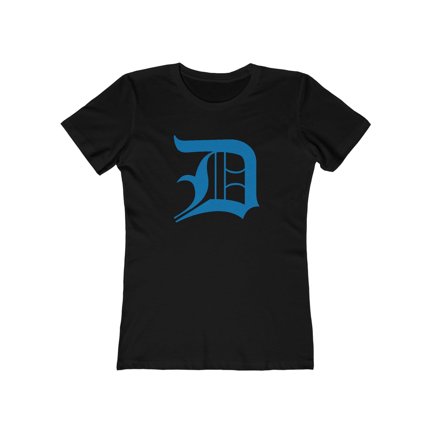 Detroit 'Old English D' T-Shirt (Azure) | Women's Boyfriend Cut