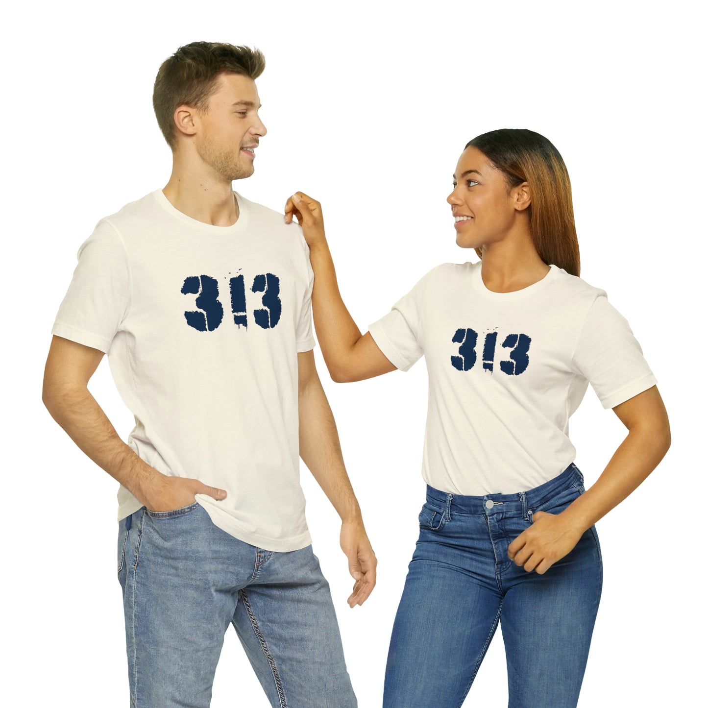 Detroit '313' T-Shirt (Spray Stencil Font) | Unisex Standard Fit