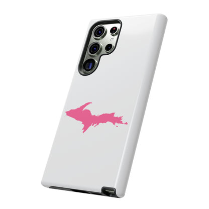 Michigan Upper Peninsula Tough Phone Case (w/ Pink UP Flag Outline) | Samsung & Pixel Android