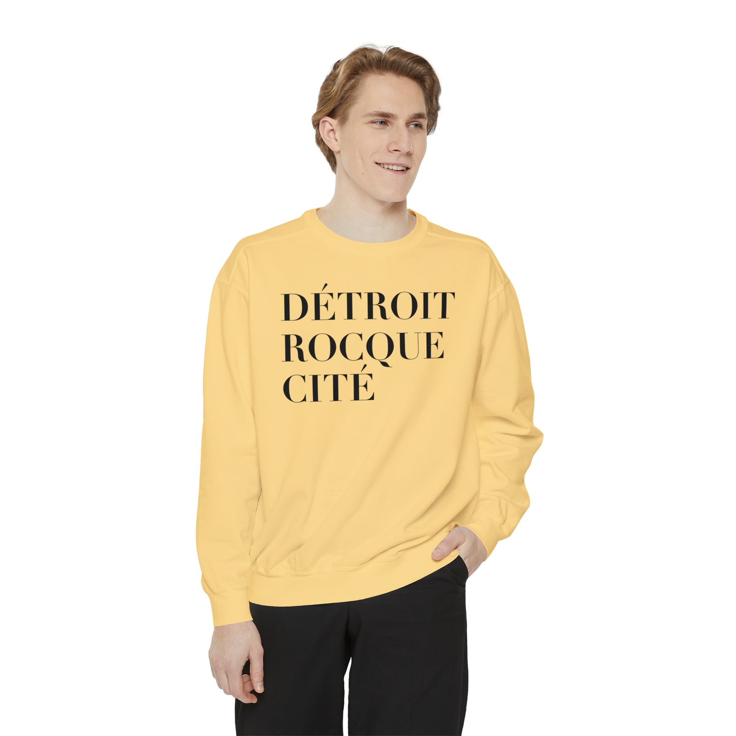 'Détroit Rocque Cité' Sweatshirt | Unisex Garment Dyed