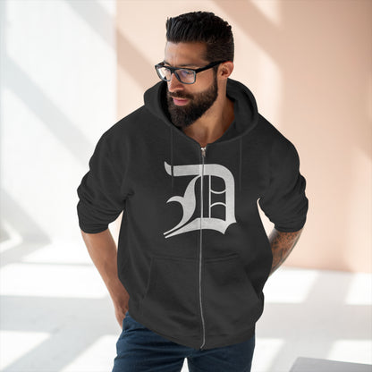 Detroit 'Old English D' Hoodie (Full-Body 'D') | Unisex Full Zip