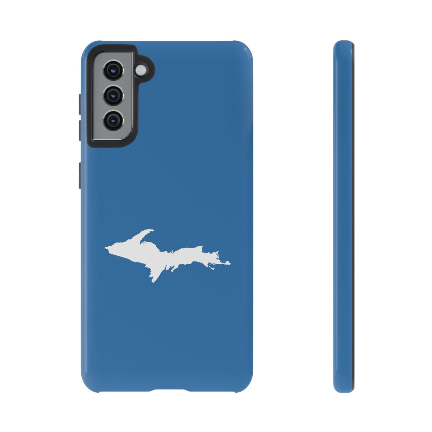 Michigan Upper Peninsula Tough Phone Case (Lake Superior Blue w/ UP Outline) | Samsung & Pixel Android