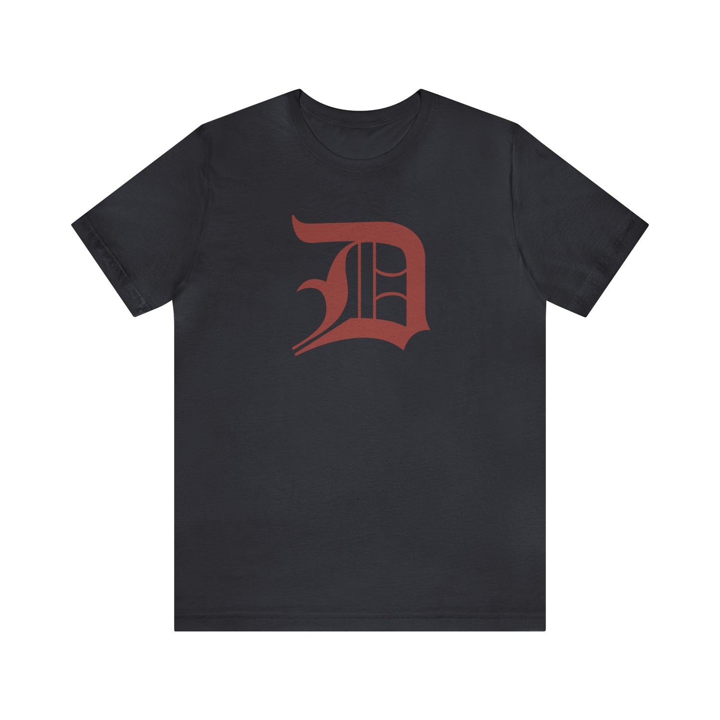 Detroit 'Old English D' T-Shirt (Ore Dock Red) | Unisex Standard