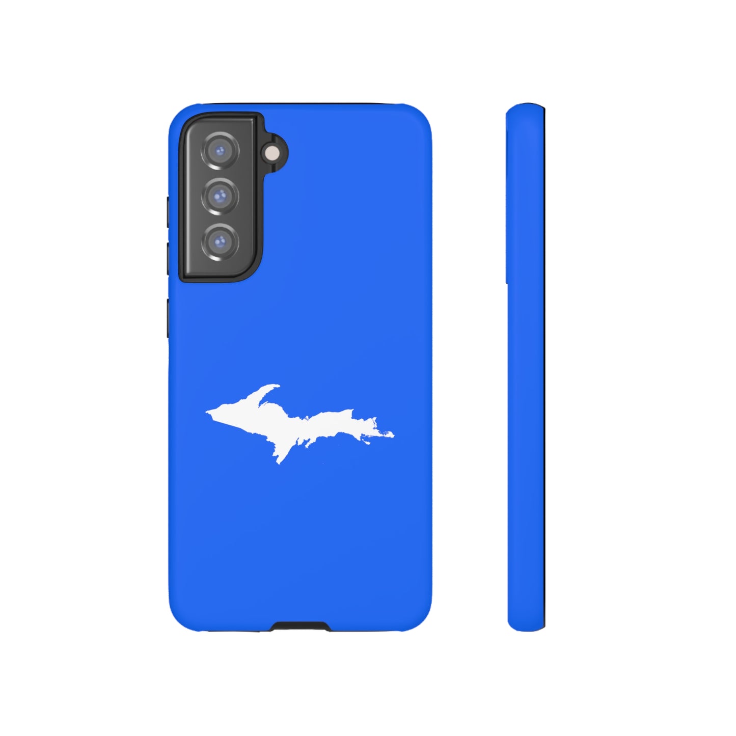 Michigan Upper Peninsula Tough Phone Case (Motor Town Blue w/ UP Outline) | Samsung & Pixel Android