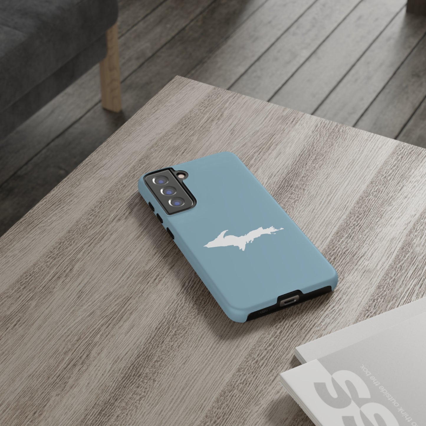 Michigan Upper Peninsula Tough Phone Case (Opal Color w/ UP Outline) | Samsung & Pixel Android