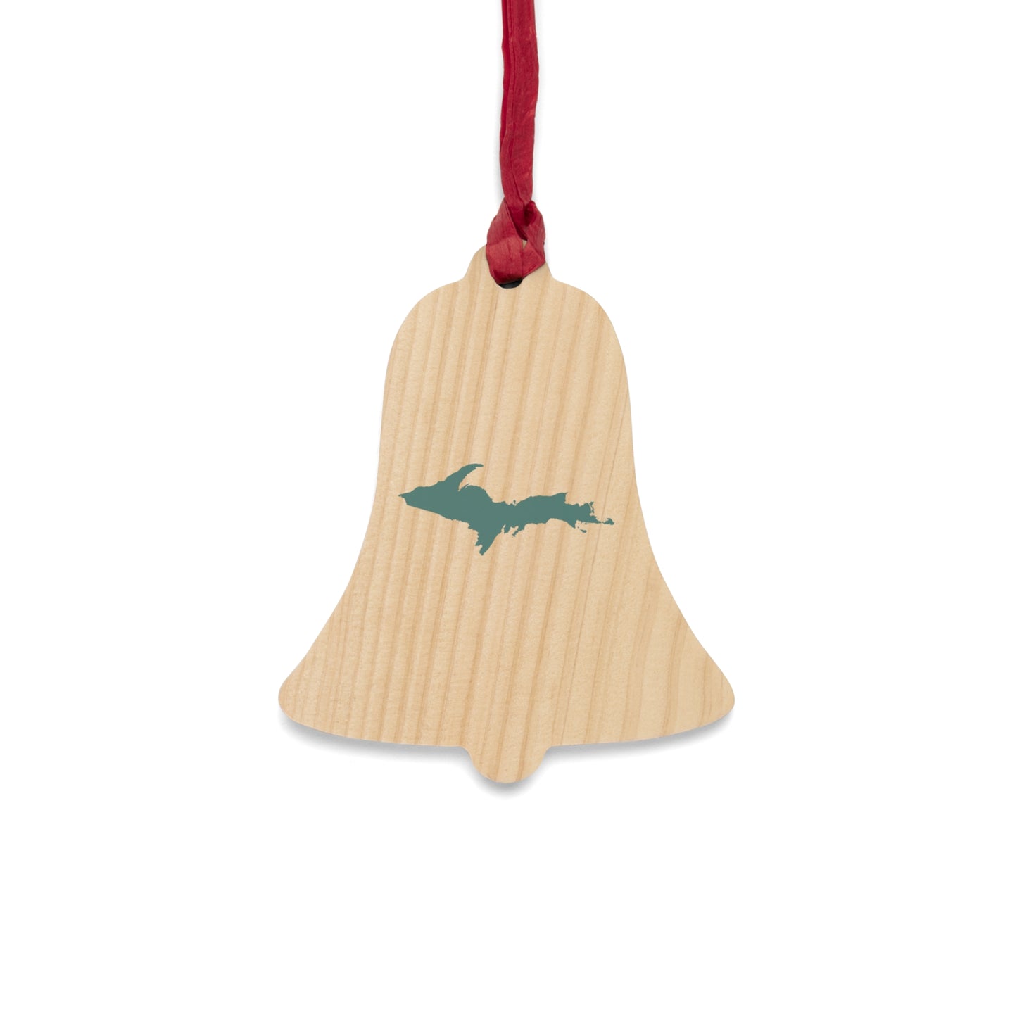 Michigan Upper Peninsula Christmas Ornament (Copper Green) | Wooden - 6 Shapes