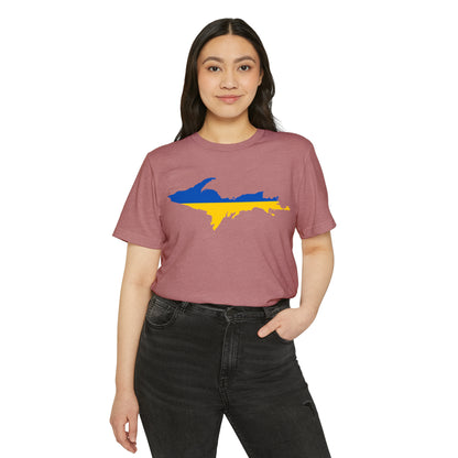 Michigan Upper Peninsula T-Shirt (w/ UP Ukraine Flag) | Unisex Recycled Organic