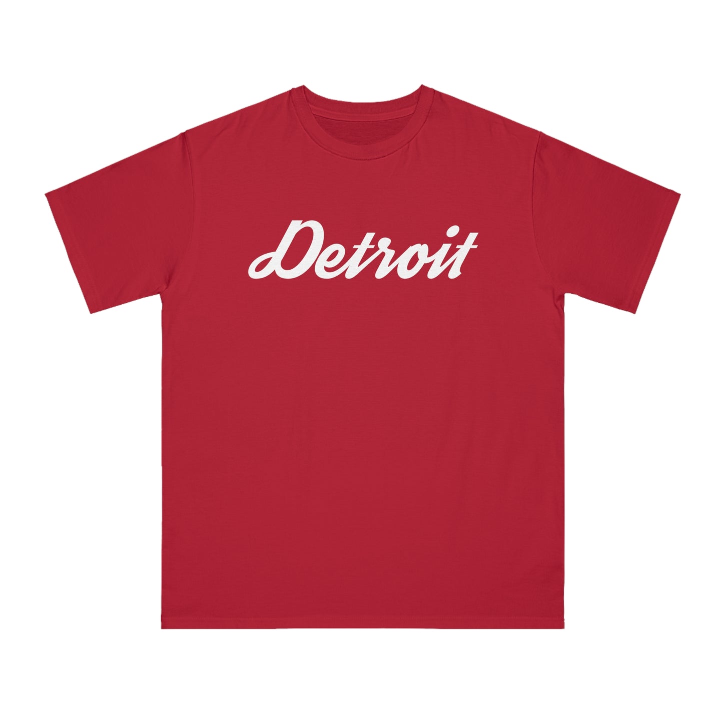 'Detroit' T-Shirt (Retro Script Font) | Unisex Organic