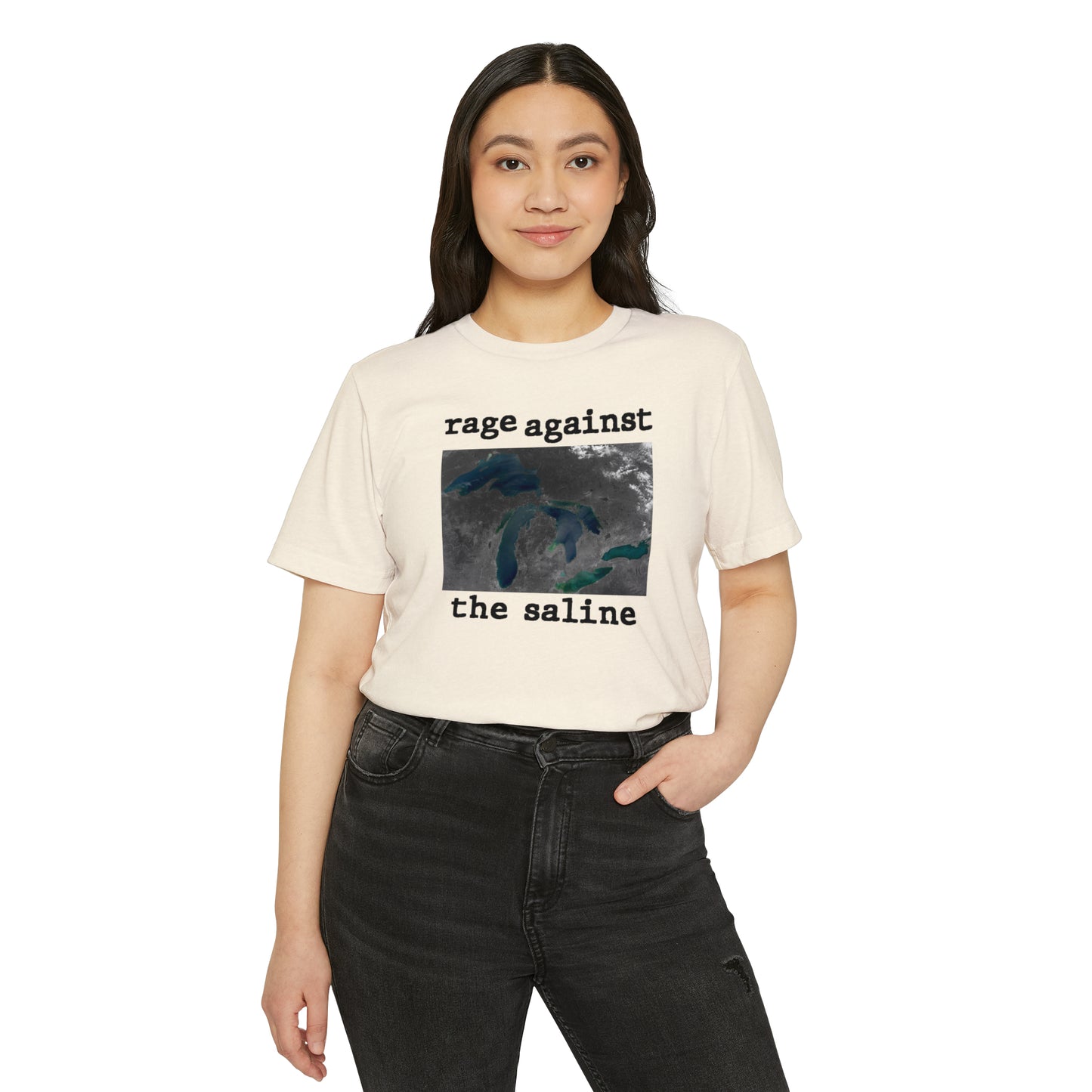 Great Lakes 'Rage Against The Saline' T-Shirt | Unisex Recycled Organic